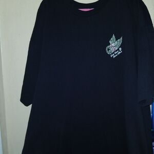 Men's Black Tee with Winged Emblem